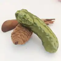 Savanyú uborka alakú karácsonyfadísz Nicolas Cage arcával